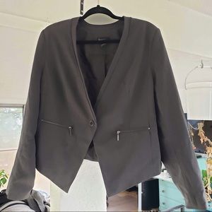 EUC Lane Bryant Charcoal Cropped Blazer
